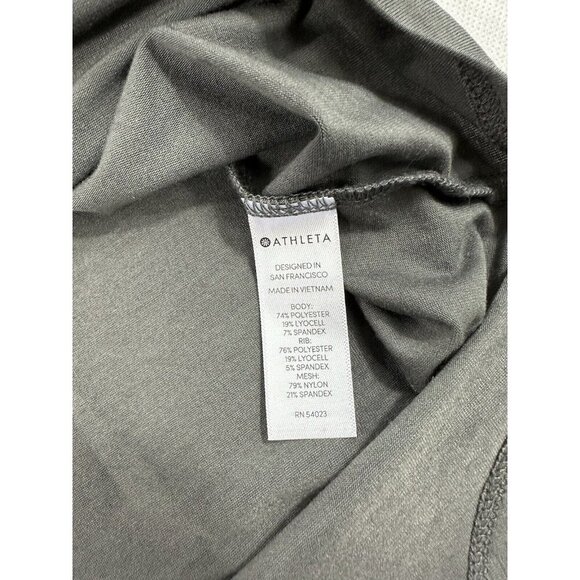 Athleta Olive Green Topanga Mesh Back Long Sleeve Women’s XS EUC - Picture 4 of 7